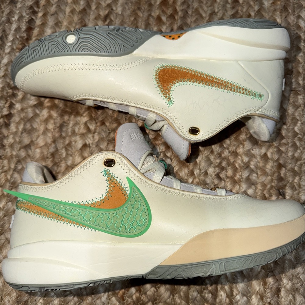 Nike LeBron 20 x FAMU x APB Coconut Milk Green Orange Rare Size 7.5